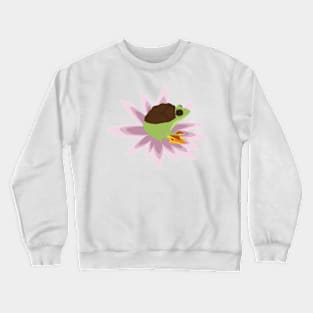 Frog on a flower Crewneck Sweatshirt